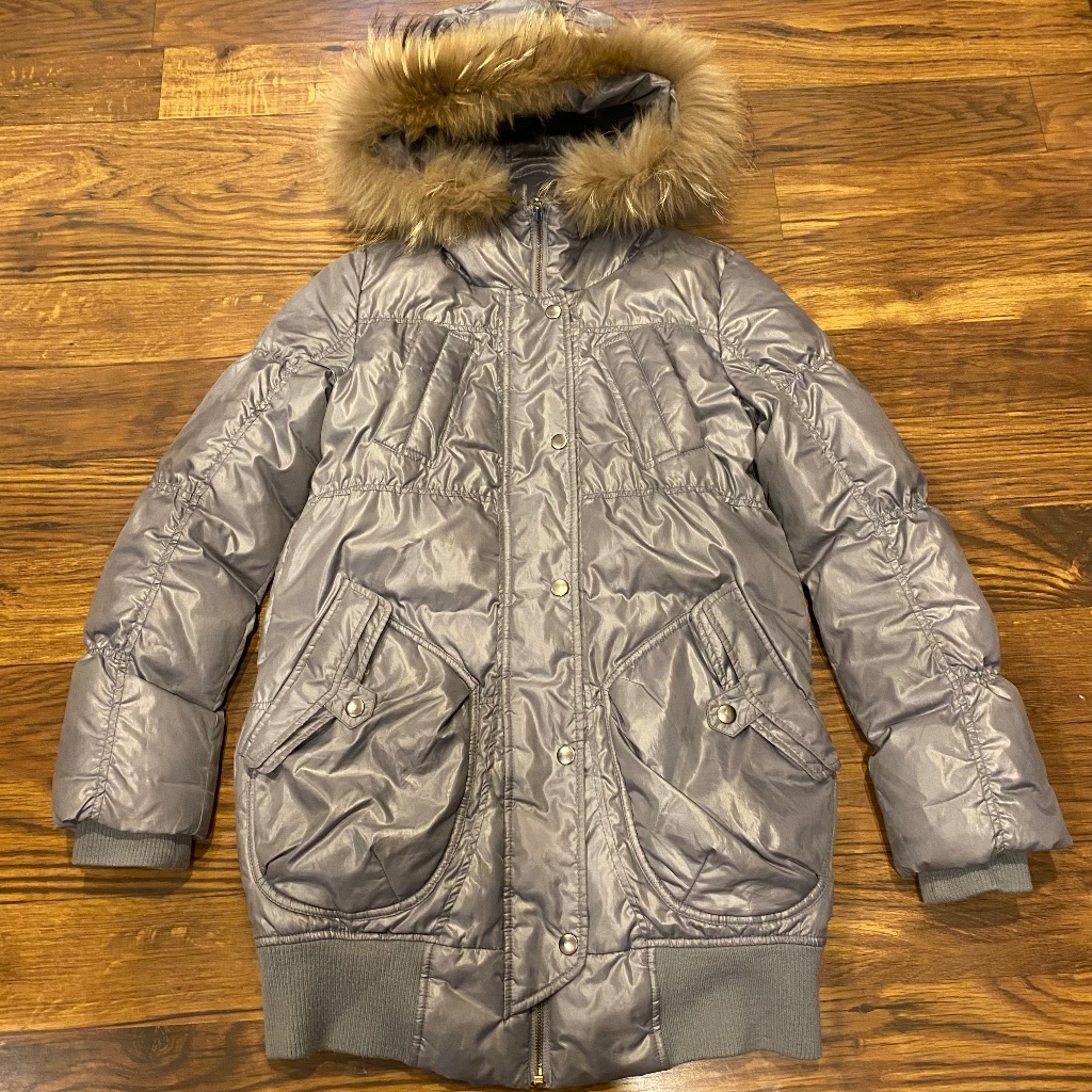 Cream By Minimum Long Goose Down Long Puffer Jacket